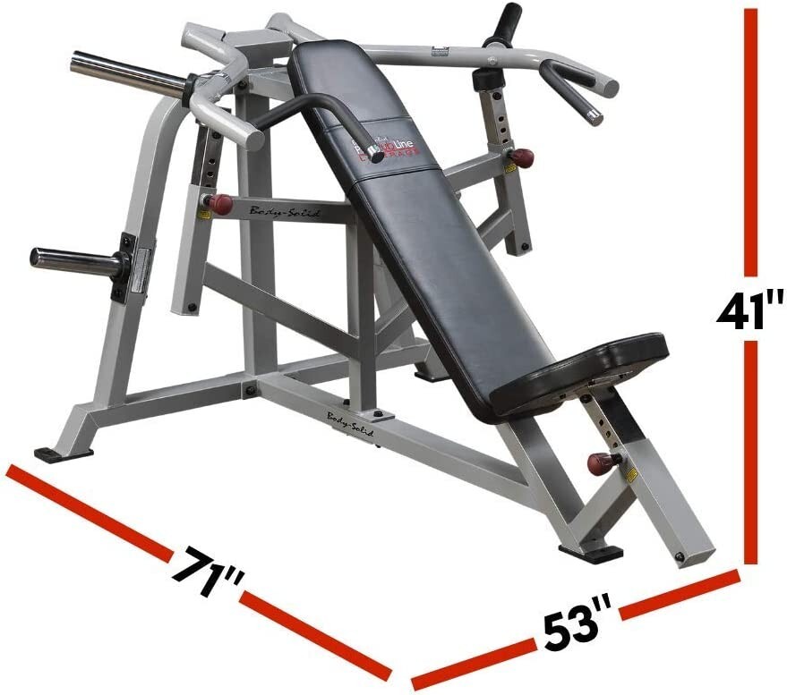 Body-Solid Leverage Incline Bench Press With Plate Holders - LVIP