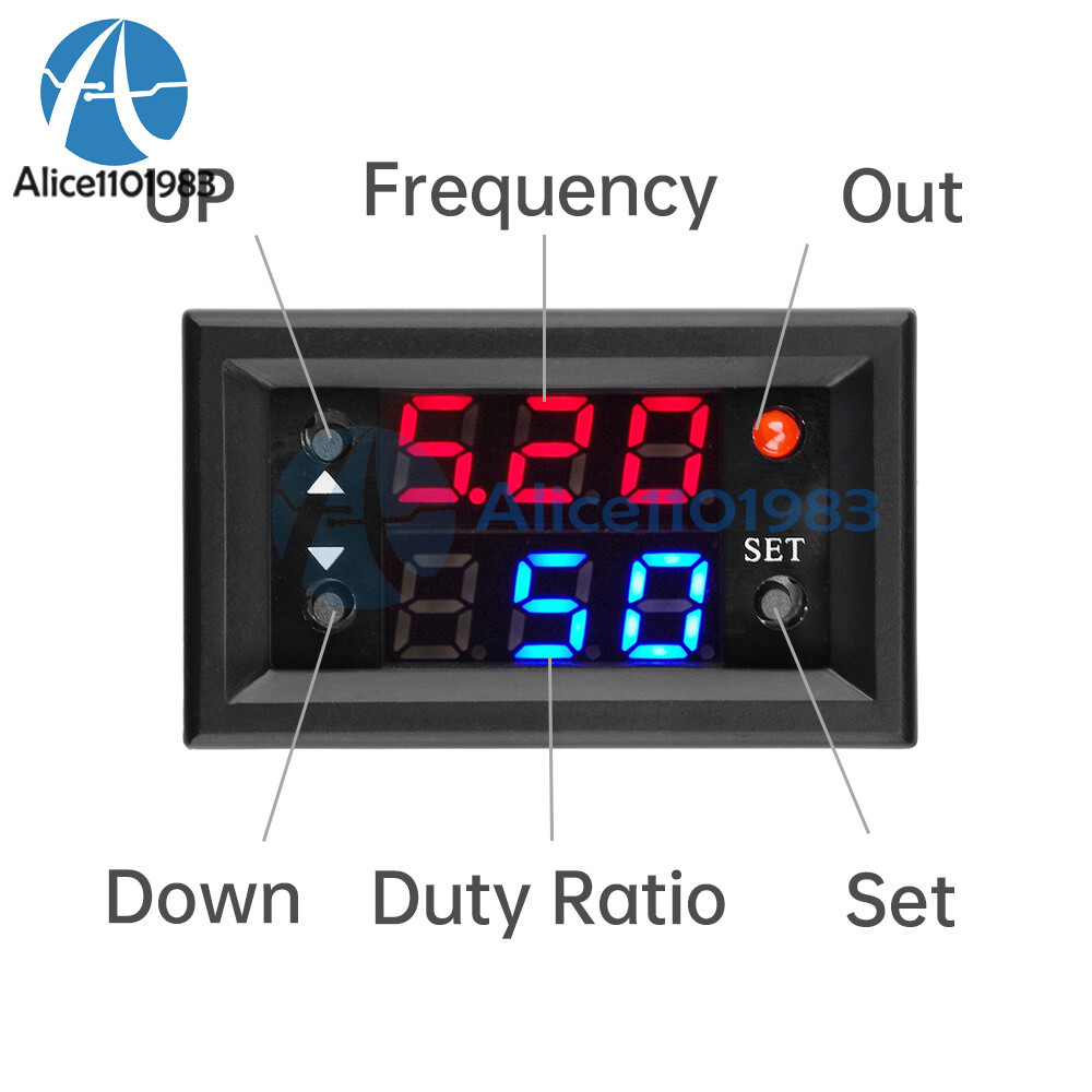 DC4-28V Digital LED PWM Speed Controller Frequency Tester Duty Cycle Adjustable