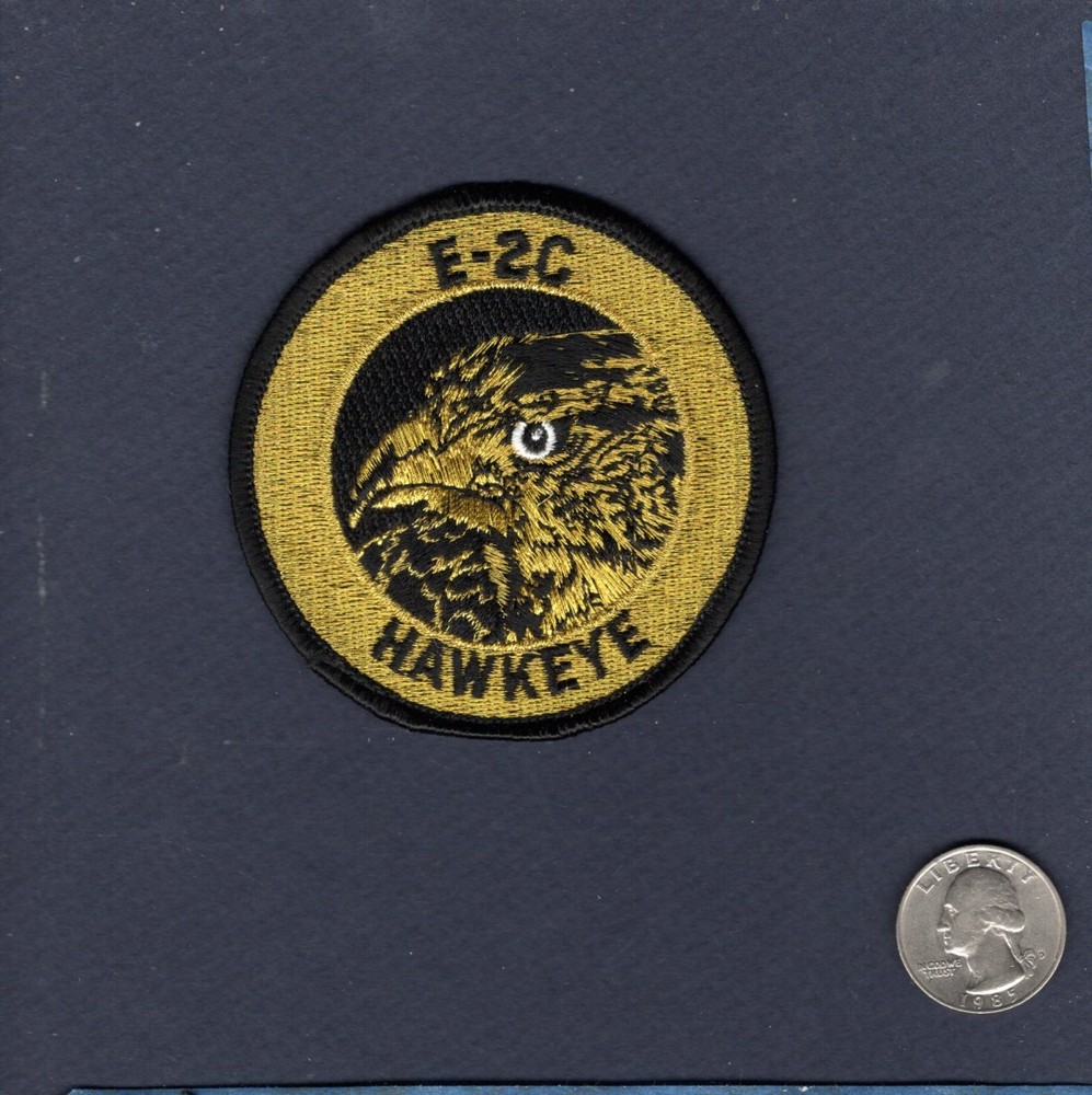 E-2C E-2 HAWKEYE US Navy VAW 3"  Gold Grumman Squadron Cruise Jacket Patch