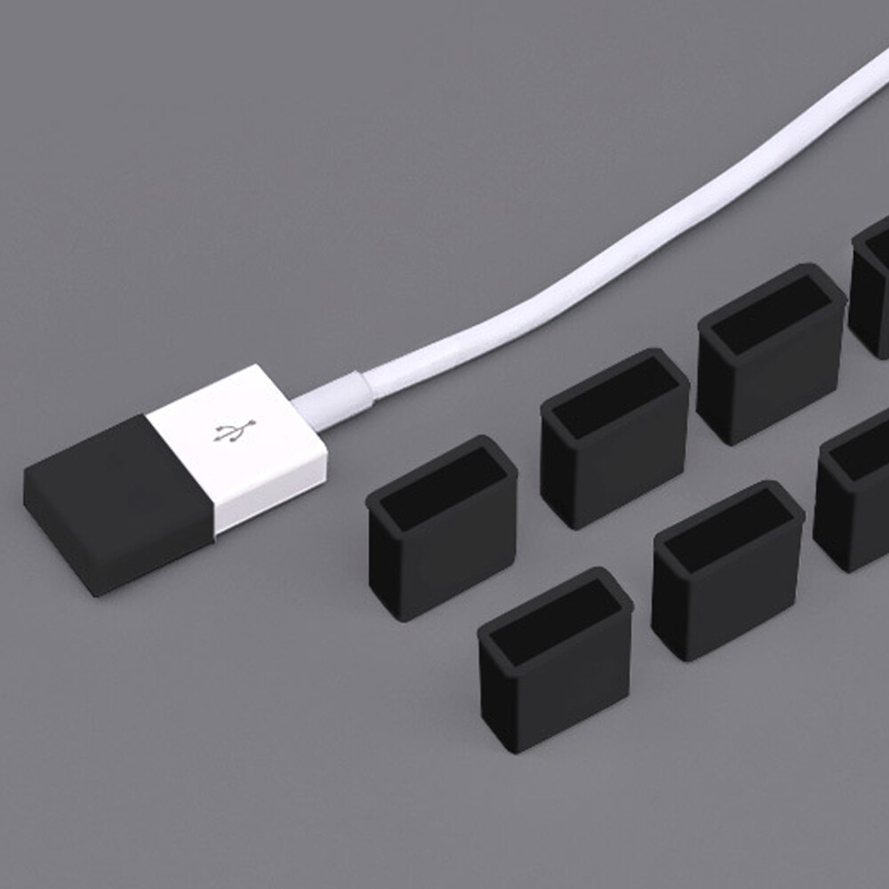 20 Pcs USB Male Dust-proof Plug Shell Protector Caps Data Line Cable Cover