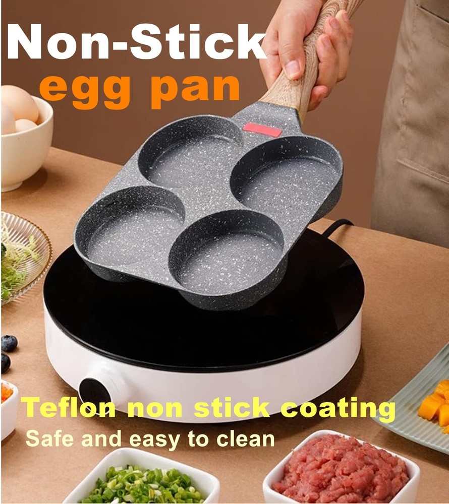 4-Cup Egg Pan Nonstick, and Granite Egg Frying Pan, Versatile Breakfast Skill...