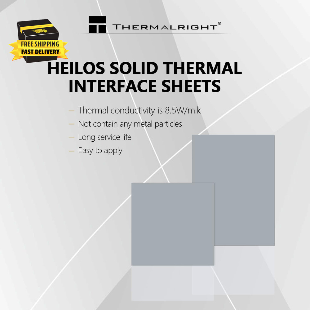 Heilos Solid State Thermally Conductive Silicone Grease Sheet for CPU/GPU, Non-C