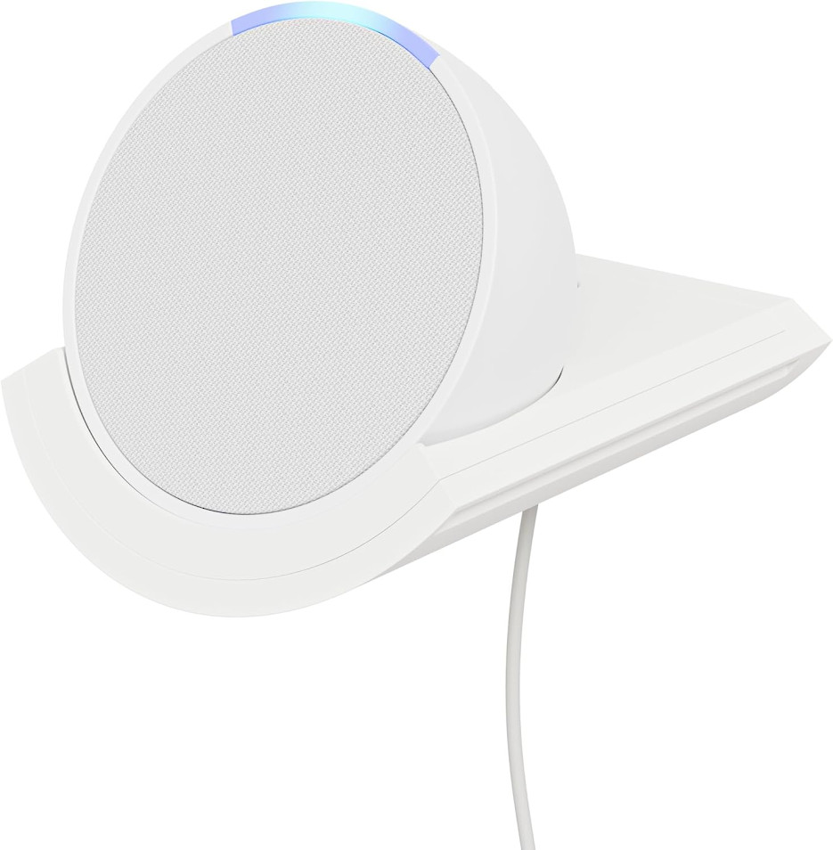 ECHOGEAR Shelf Wall Mount for Echo Pop 2023 Glacier White Made for Amazon