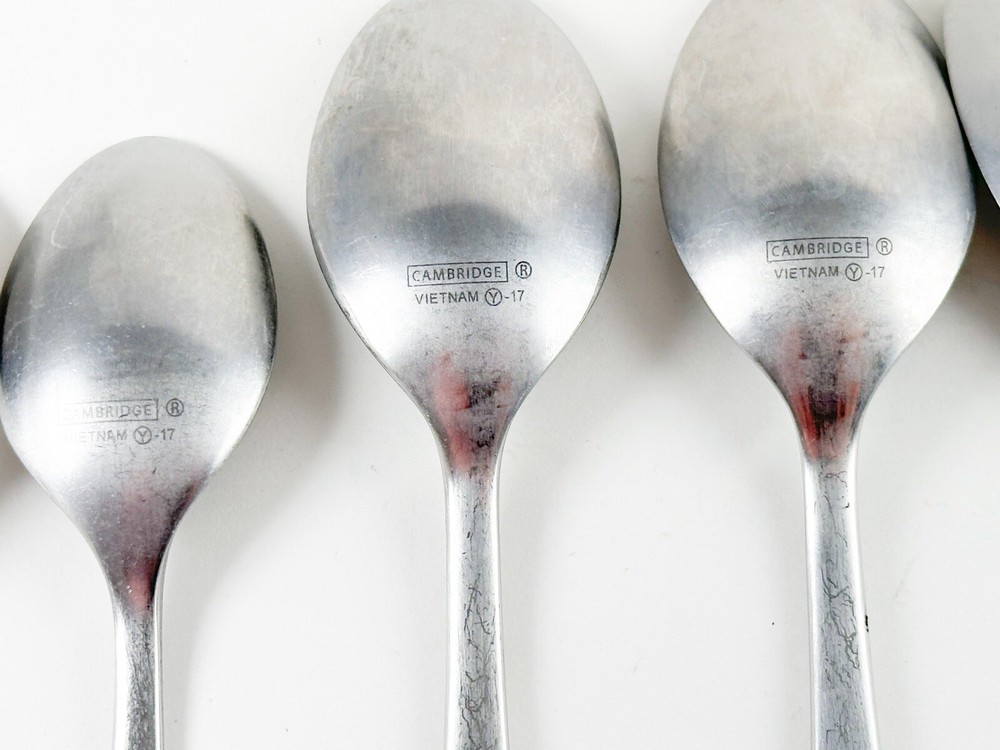 Vintage Cambridge Stainless Flatware Serving 6 Pieces Spoons Various Designs