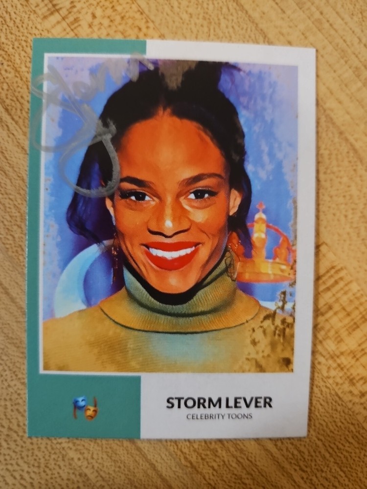 Storm Lever Custom Signed Card - Celebrity Toons