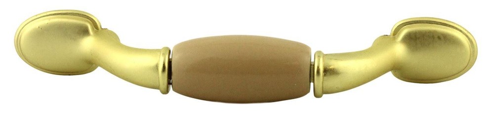 3" Avante Pull Bright Brass And Almond