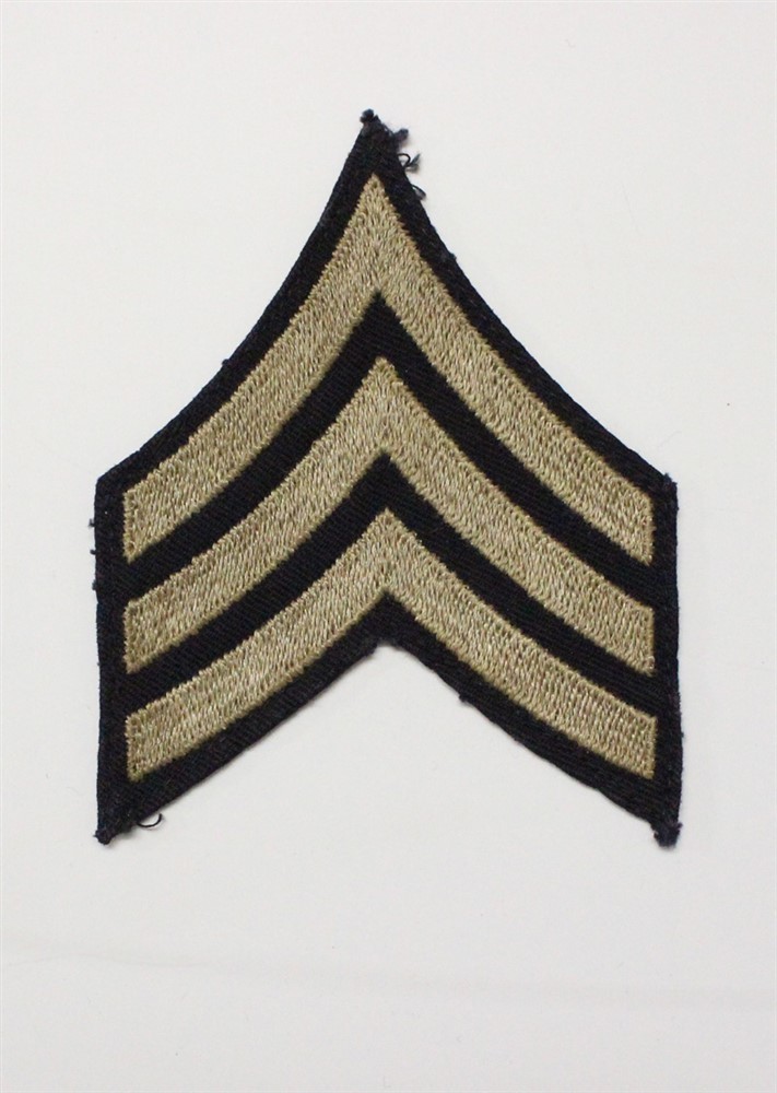 Army Chevron 1969: Sergeant, single - WWII era, on twill