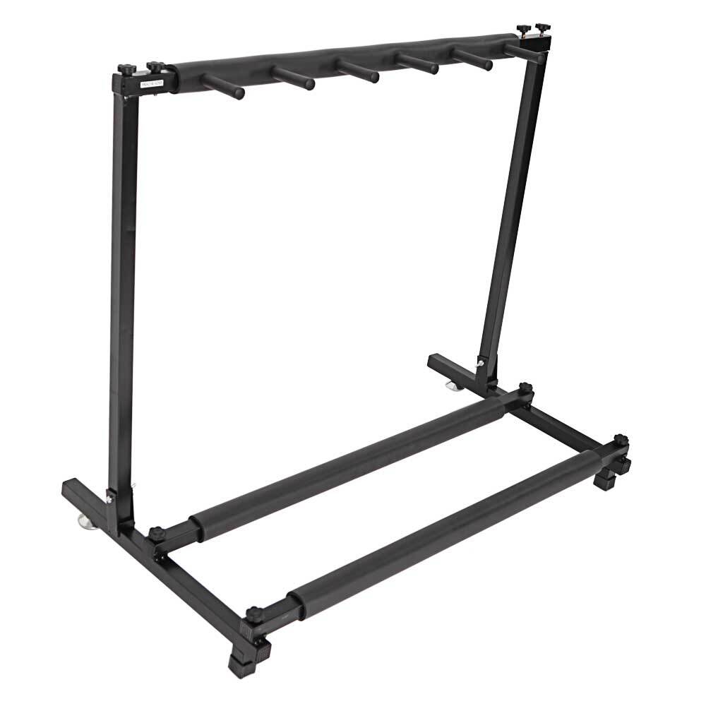 Triple Folding Multiple Guitar Holder Rack Stand Black NEW -