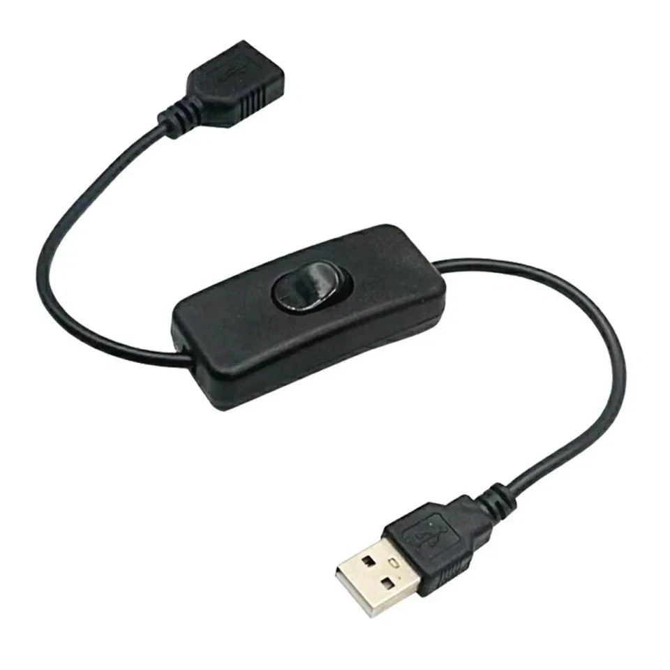 2PCS USB Cable with On Off Switch 30cm for Power and Data Transmission