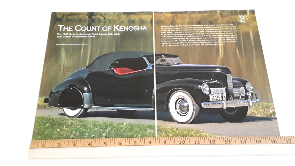 1940 NASH AMBASSADOR EIGHT SPECIAL ORIGINAL 2007 ARTICLE