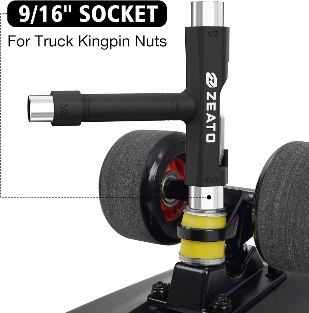 All-in-One Skateboard T Tool Multi-Function Skate Wrench Screwdriver