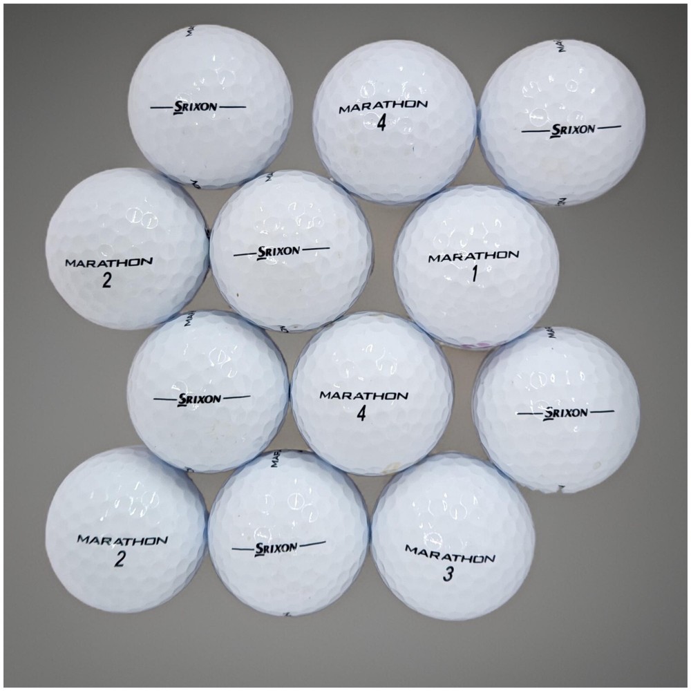 4 Dozen Premium AAA White Srixon Marathon Used Golf Balls