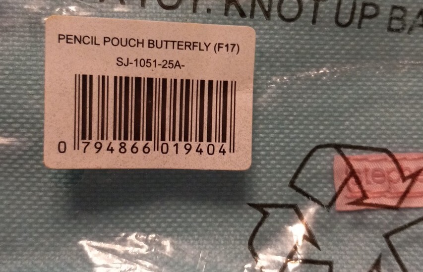 Stephen Joseph Pencil Pouch Butterfly NWT