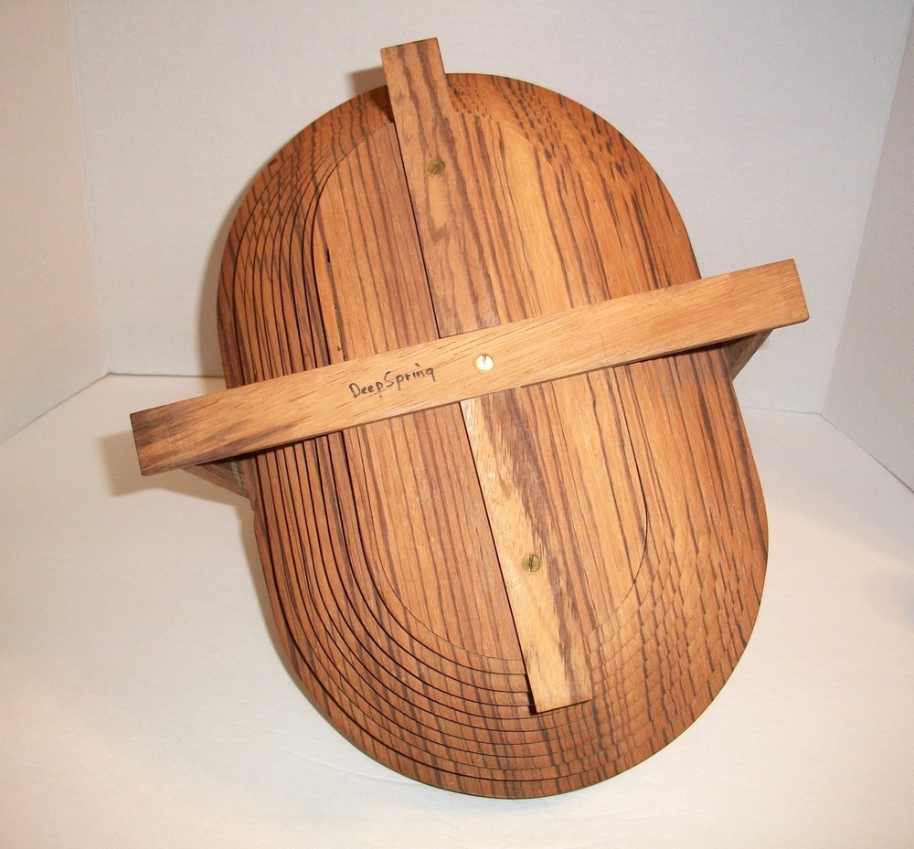 Deep Spring Studio Signed Basket Collapsible Wood Trivet/Fruit