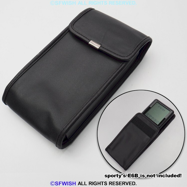 NEW PU Leather Storage Case for Sporty's Electronic E6B Flight Computer