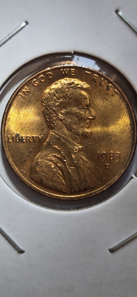 1983 Denver Lincoln Cent Doubled Die Reverse! 2.5g