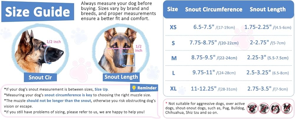 LUYPAW Soft Muzzle for Medium Lar Sized Dogs Beagle Labr rman