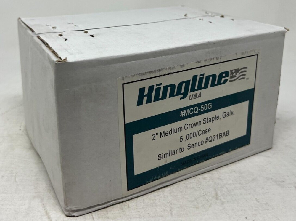 KINGLINE 2" Medium Crown Staple, Galv., 5M/Case