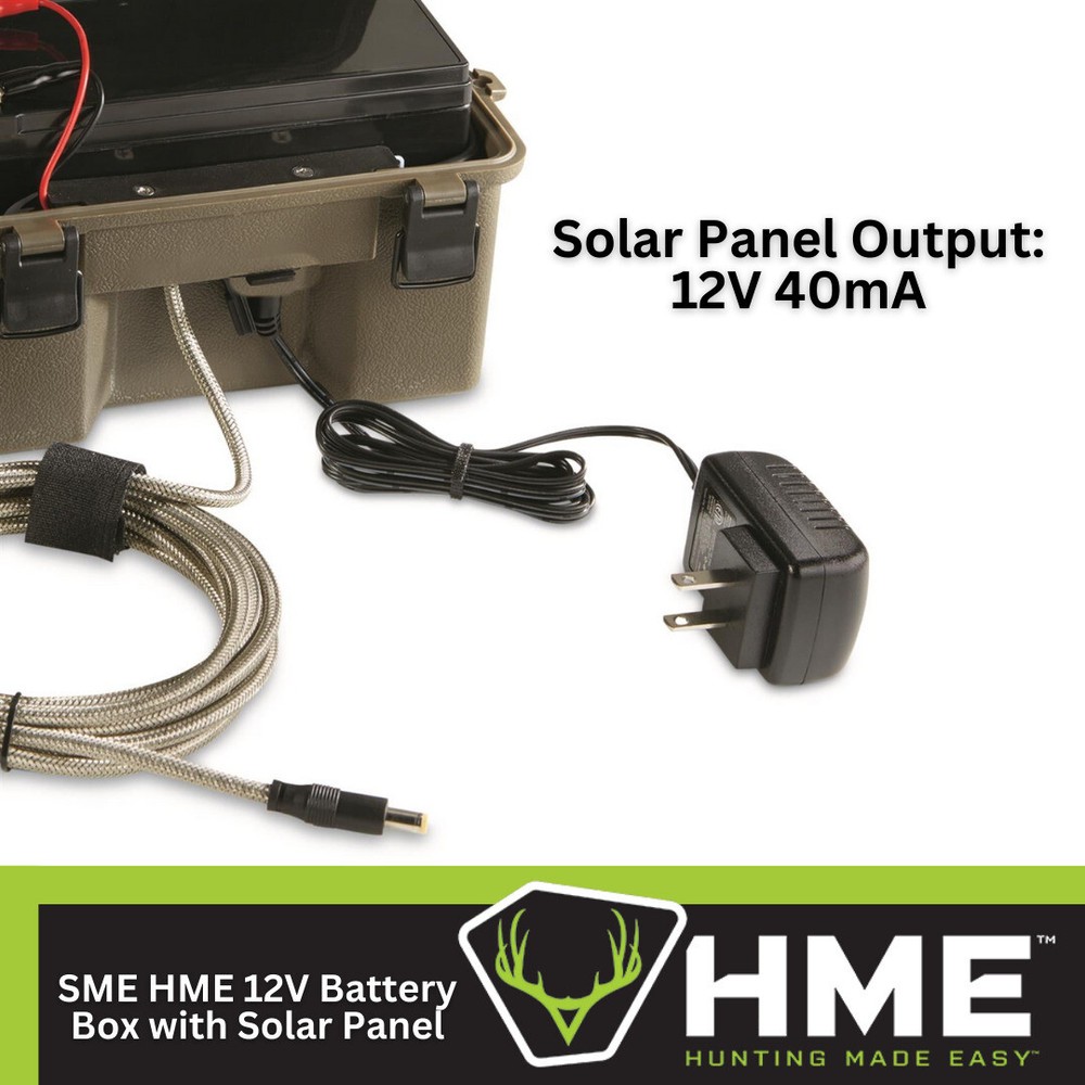 HME Trail Camera 12V with Solar Auxiliary Power Pack Bundle