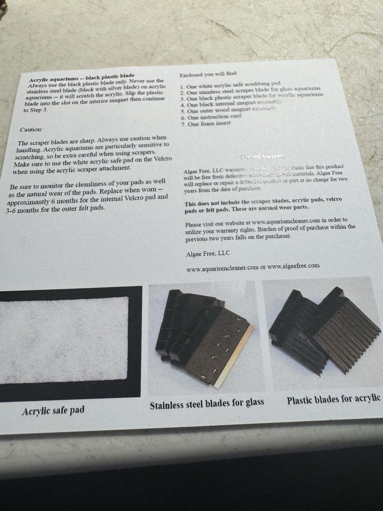 Algae Free Piranha Float PLUS Floating Magnetic Algae Scraper Aquarium Cleaner