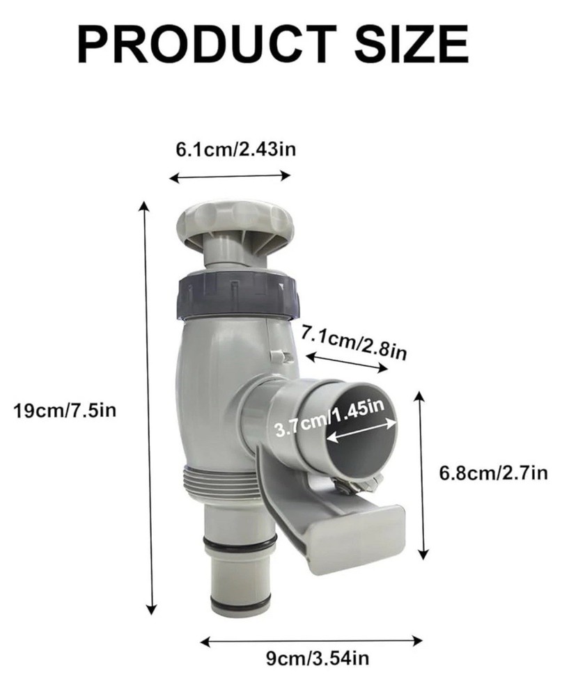 Plunger Valves Essential Pool Hose Adapters Water Flows Control