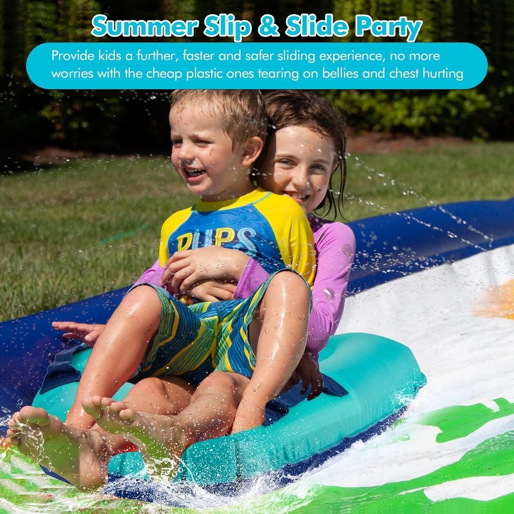 Durable Inflatable Surf Body Board - Lightweight with Handles for Easy Learning