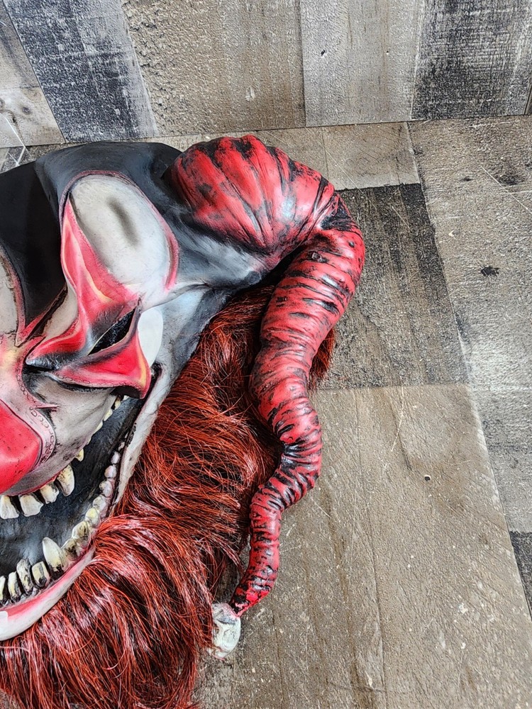 Jester Killer Clown Sharp Teeth Red Beard Mask 2016
