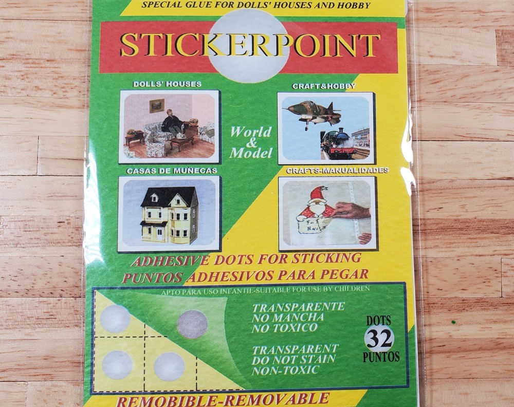 Glue Sticker Dots Removable 36 Pieces Secure Miniatures Hobbies Dioramas Models