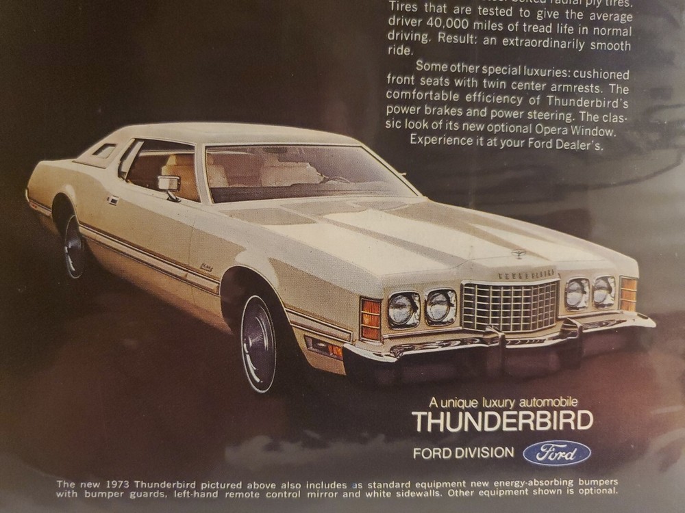 Advertisement 1973 Ford Thunderbird 2-Door White
