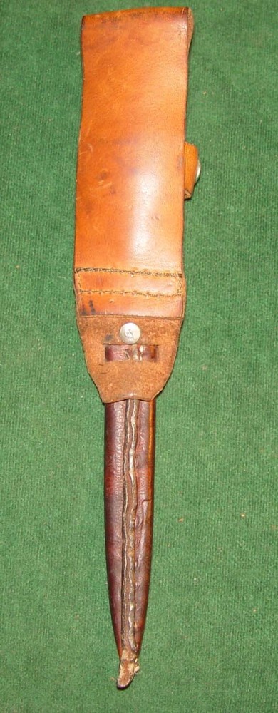 Vintage Possible German WWII Stag Handle Double Edge Boot Dagger -