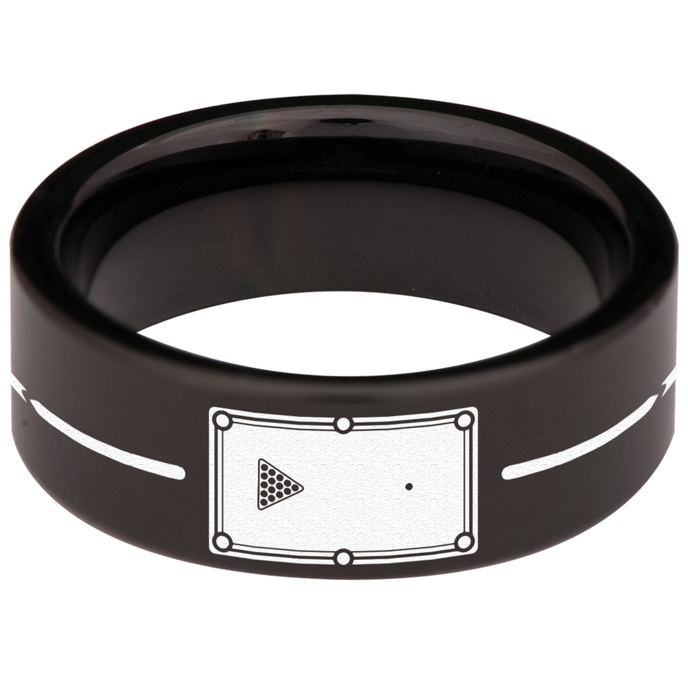 Billiards Tungsten Carbide Ring