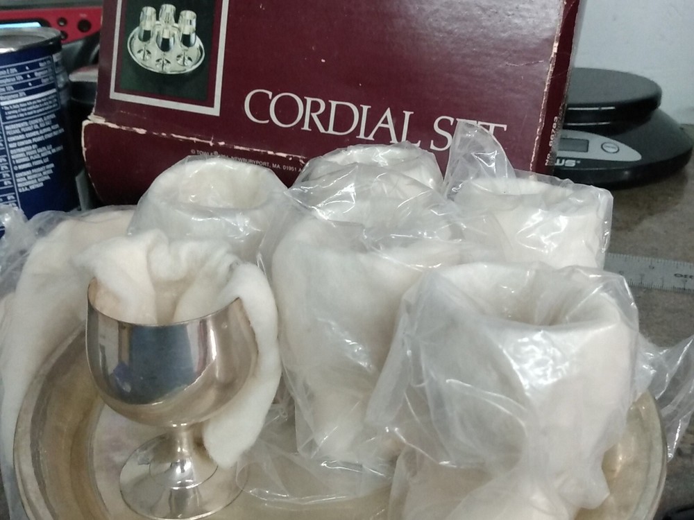 Cordial Cup Set Silver plated Silversmiths