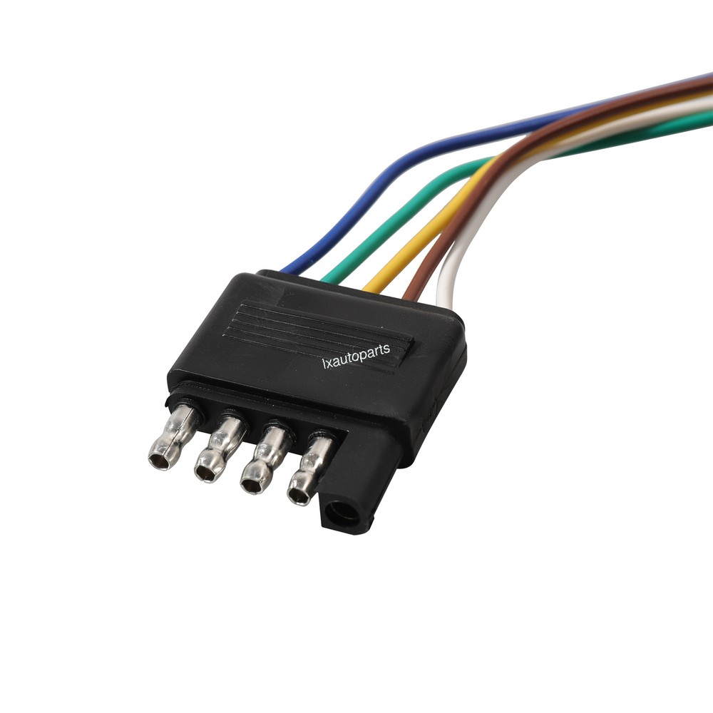 5 Pin Trailer Light Wire Harness Connector Plug Extension Cable Wire Socket Male