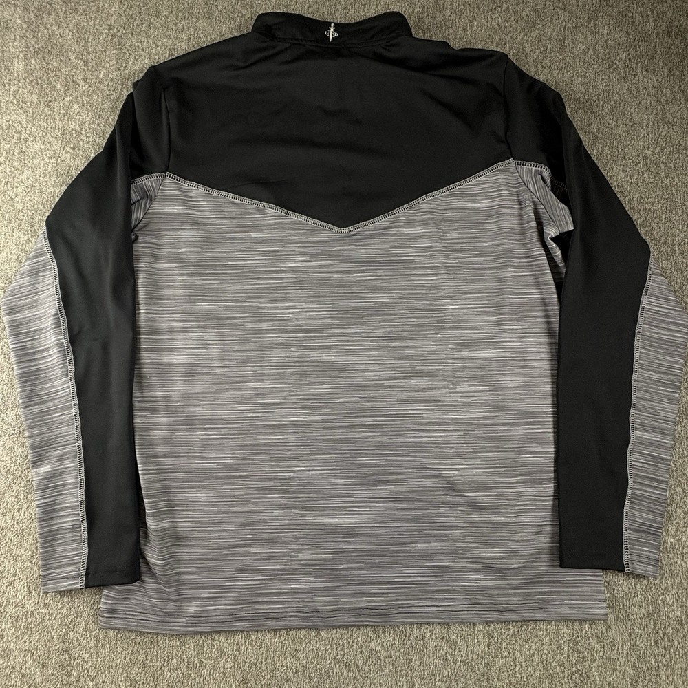 LRD Performance Mens Large Black Golf Pullover 1/4 Zip LS Shirt Stretch