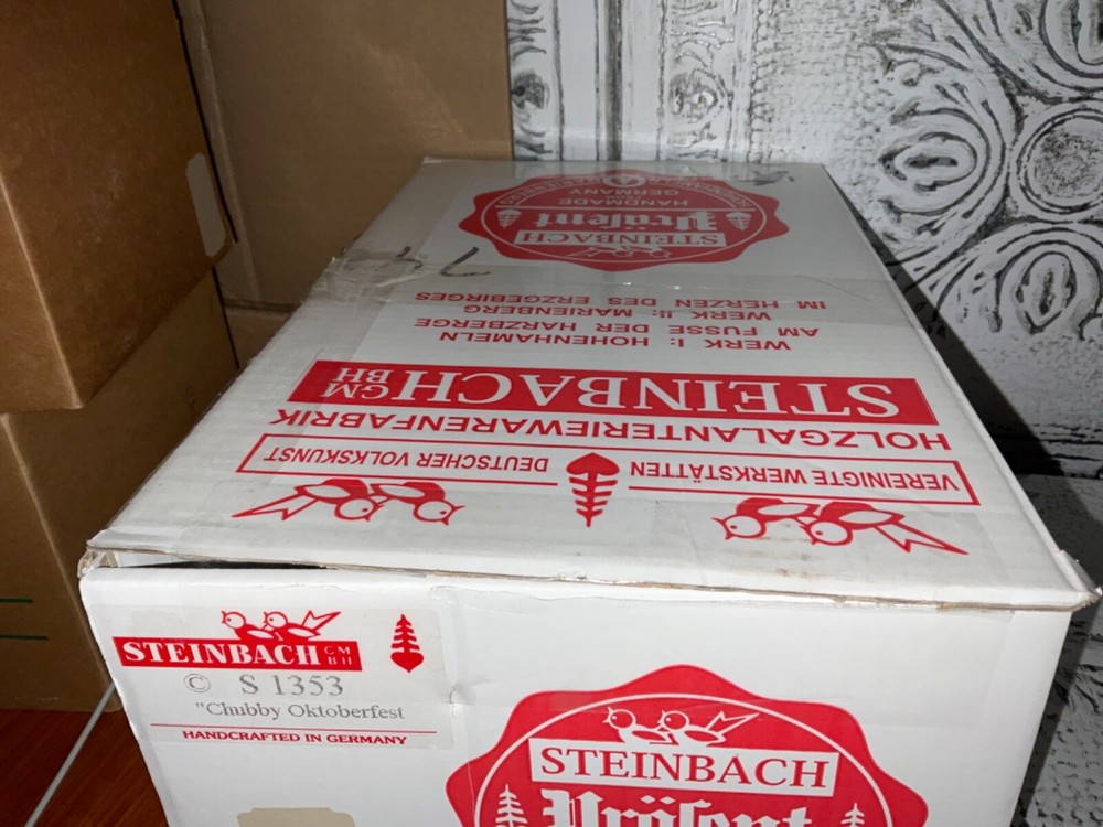 Steinbach Chubby Octoberfest Fan Beer Drinker German Nutcracker - S1353