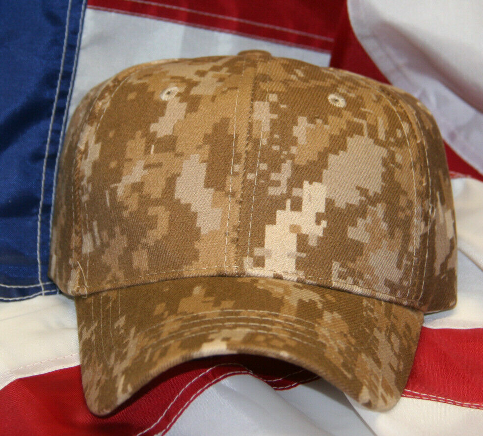 VIP BLANK HAT CAMO COLOR ADJUSTABLE POLYESTER ONE SIZE FITS ALL MADE IN US