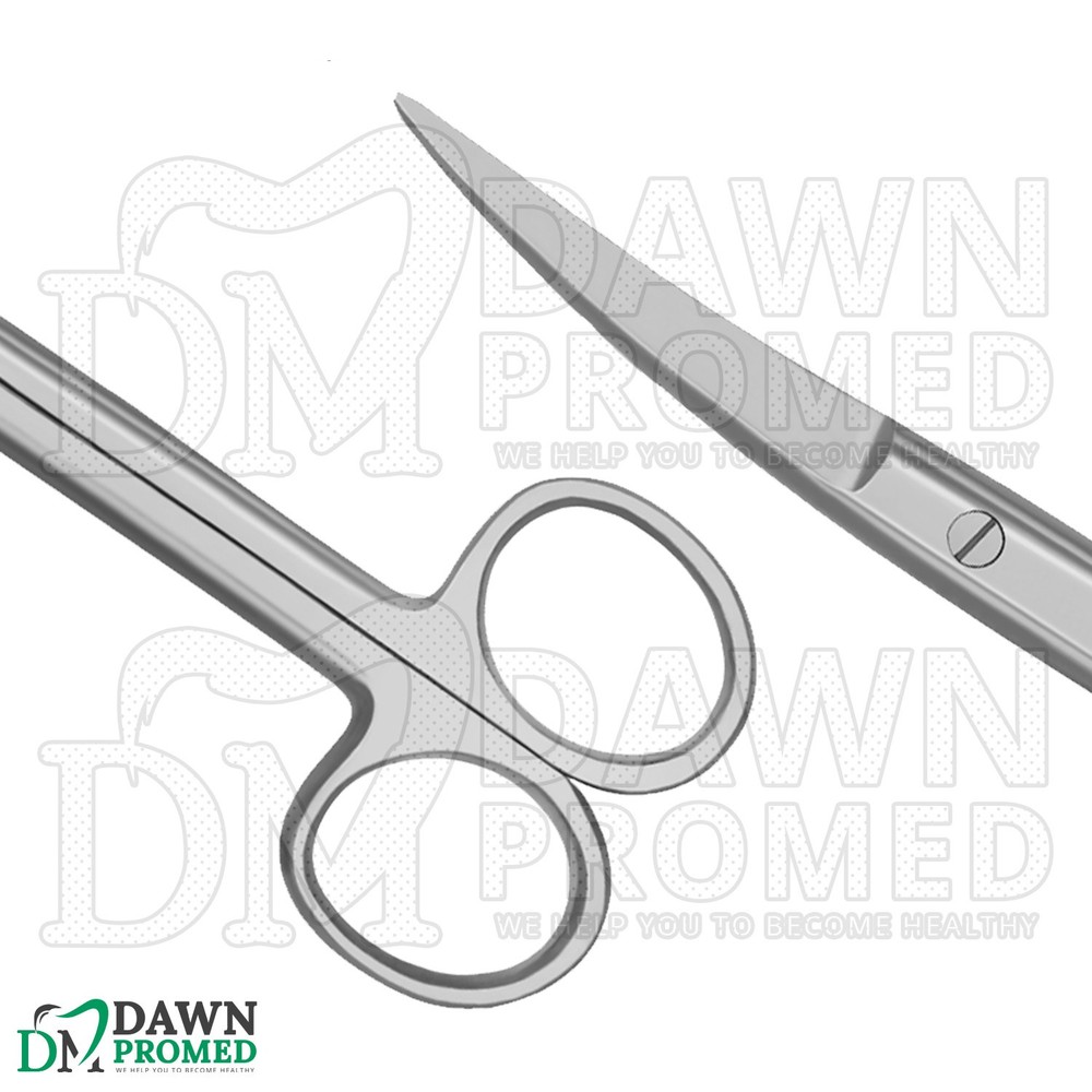 Operating Scissors 6.5" Curved Sharp Sharp Round Pattern Surgical Instruments