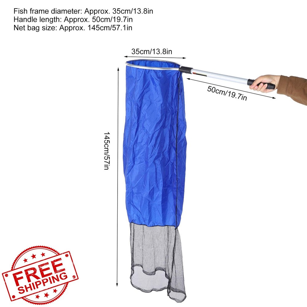 Aquarium Fish Net Transfer Long Handle Koi Spawn Breeding 35cm