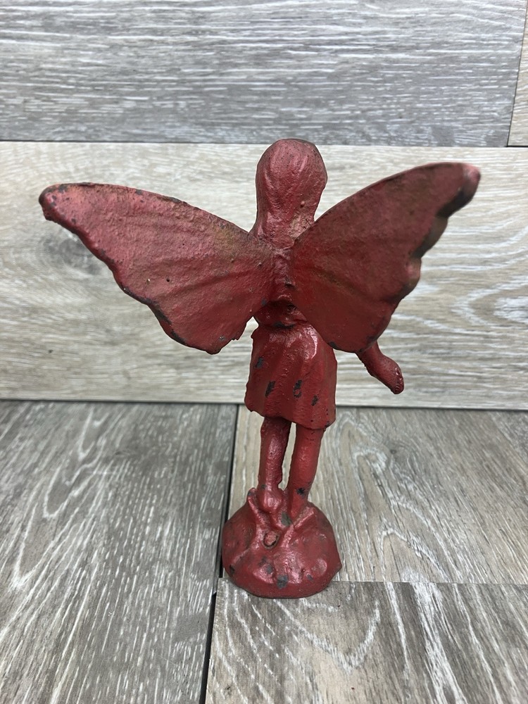 Fairy Pixie Cast Iron Figurine Statue 6” Tall