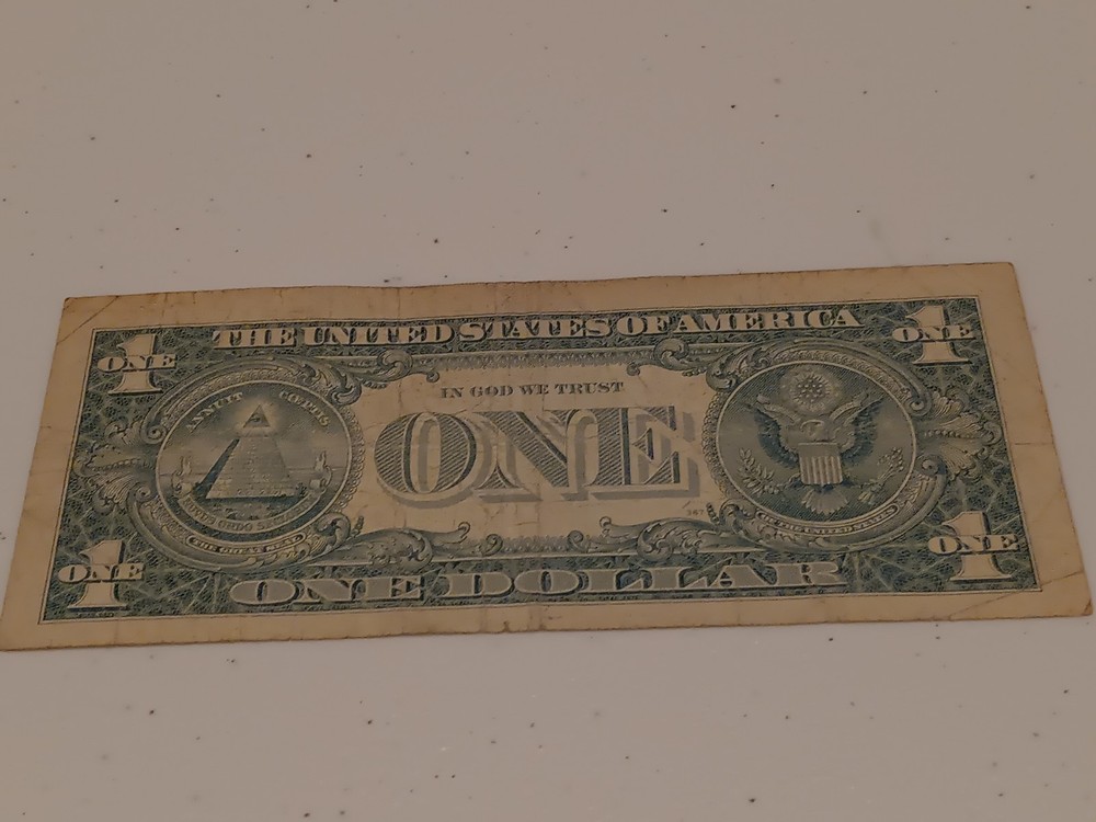 Error- 1957a $1 Blue Seal Silver Certificate- Insufficient Ink Error
