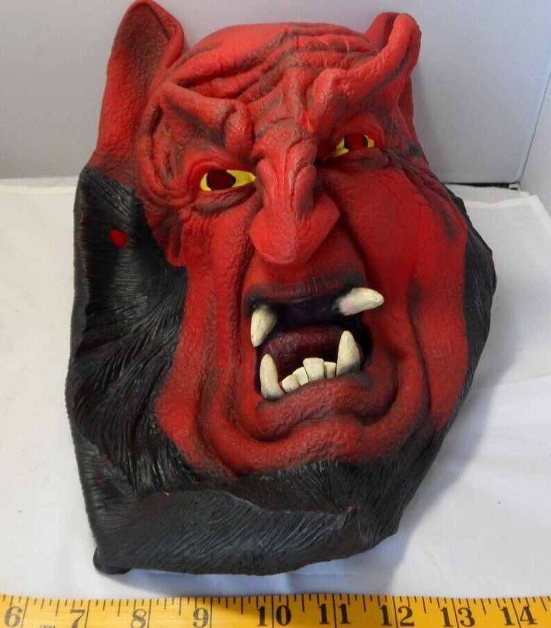 1997 The Paper Magic Group Bearded Devil Rubber Mask Halloween