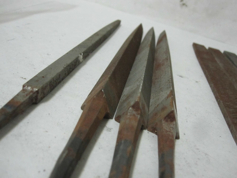 11pc Assorted Vintage Rasp Set Triangle Flat Smooth Round