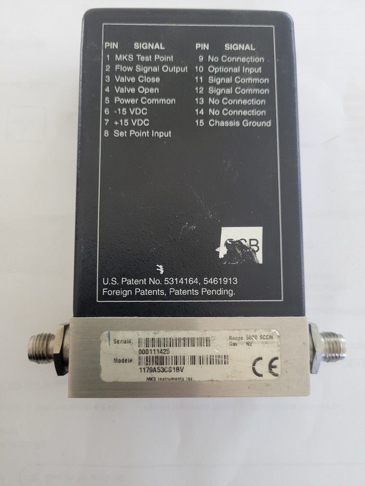 MKS MASS FLOW CONTROLLER 1179A53CS1BV--S / RANGE-2500 SCCM / GAS-N2