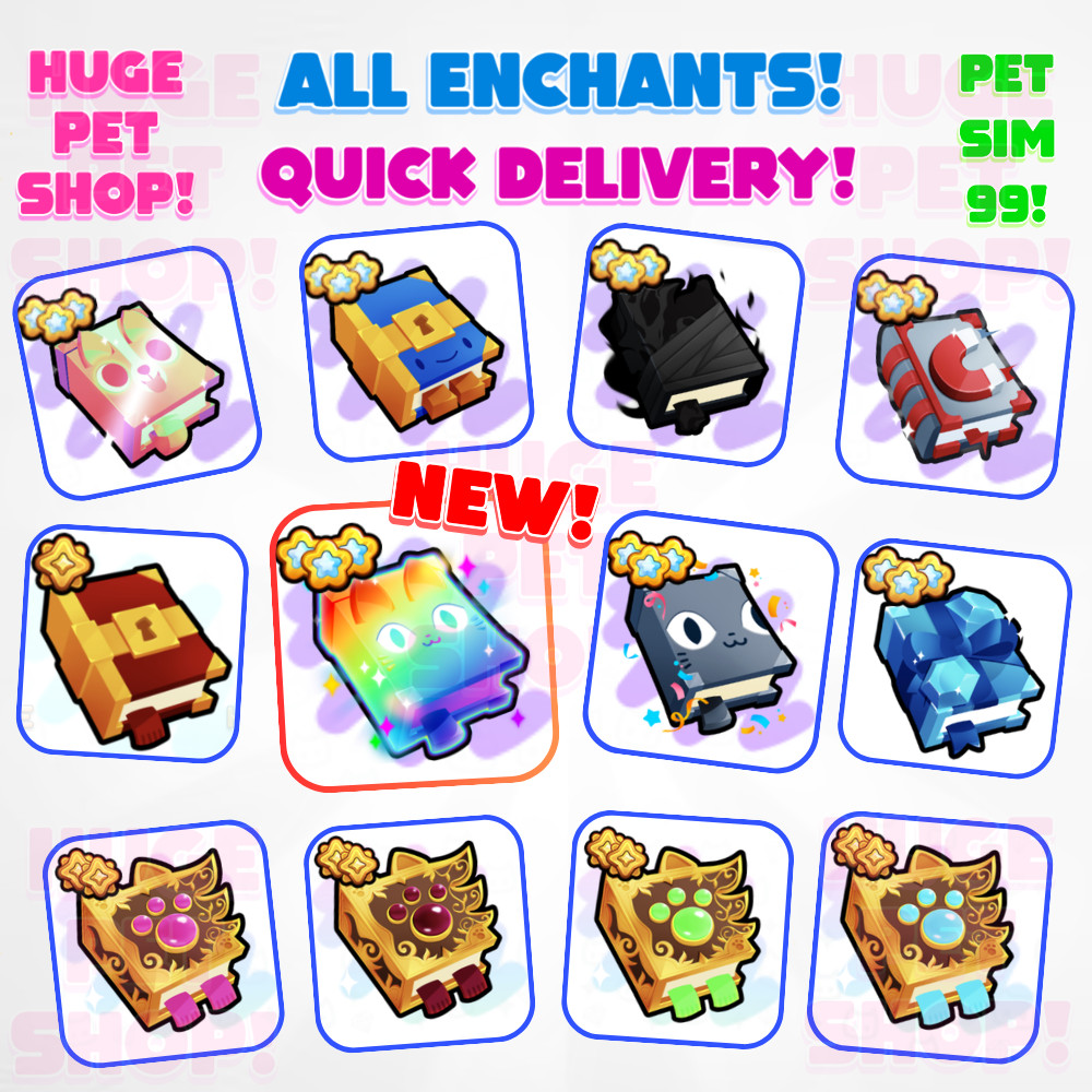 🔮PS99 Enchants🪄📚 - Pet Simulator 99 - CHEAP &  Fast Delivery!