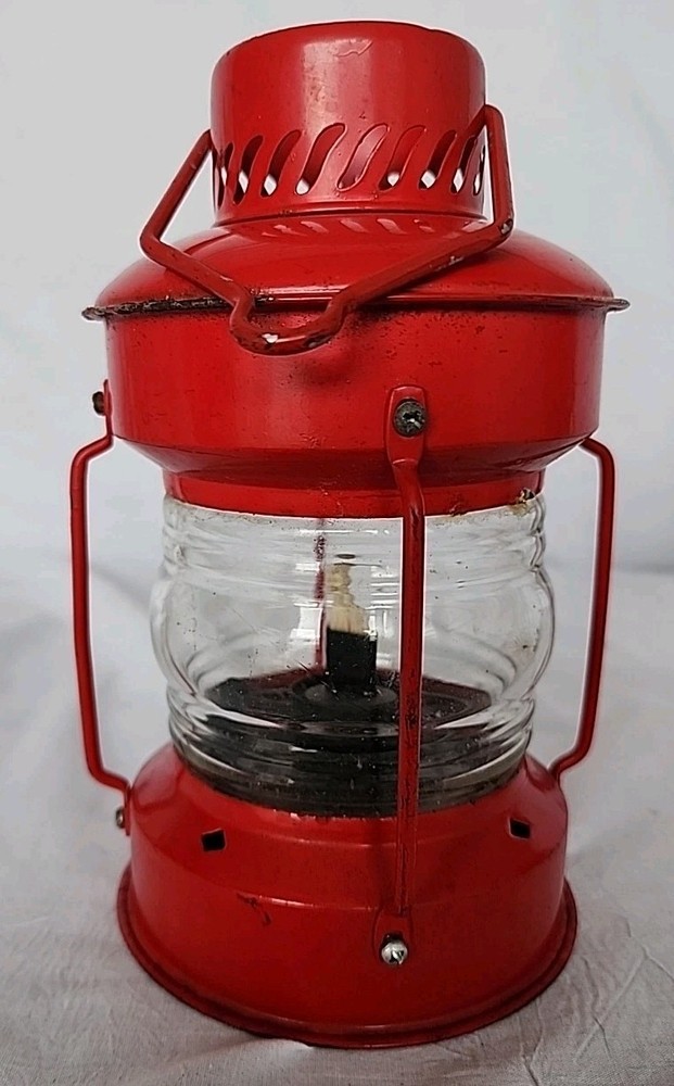 2 Vintage Red Railroad Look Lanterns
