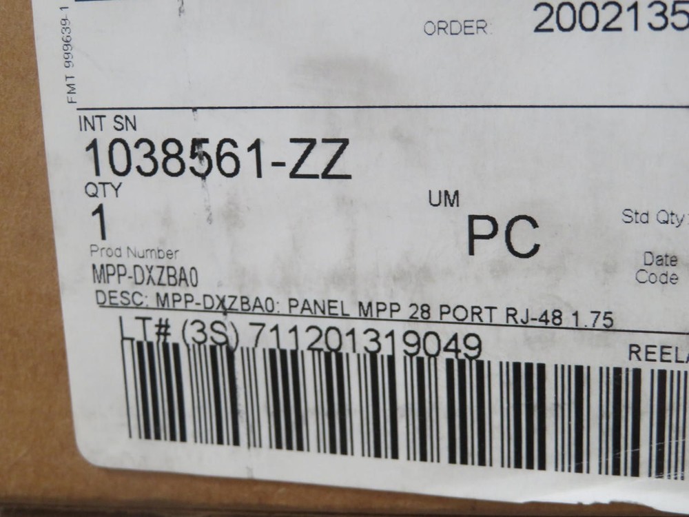 COMMSCOPE MPP-DXZBA0 CONNECTIVITY SOLUTION PANEL T202475