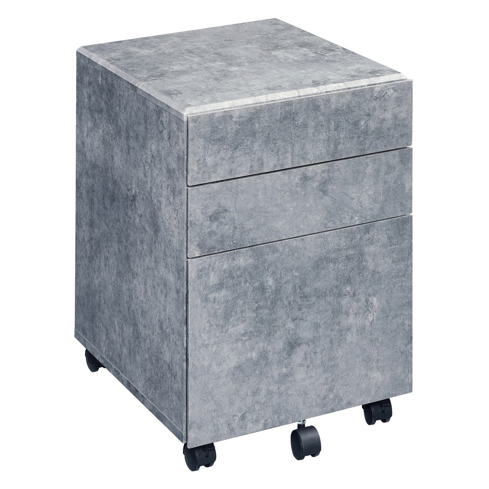 Silver 3-drawer File Cabinet