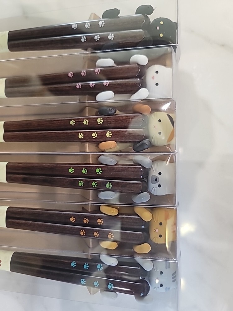 CAT JP CHOPSTICKS SET - 6 PCSUITE Set