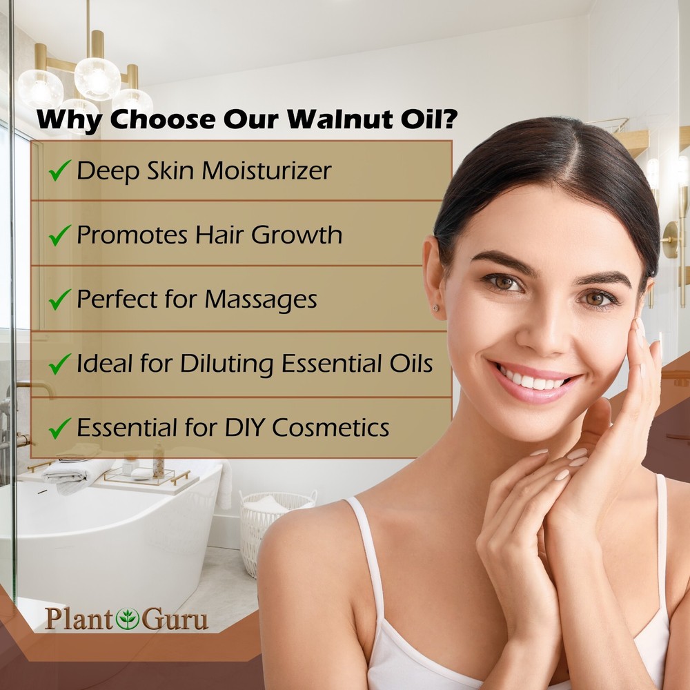 Walnut Oil 4 oz. Cold Pressed REFINED 100% Pure Natural