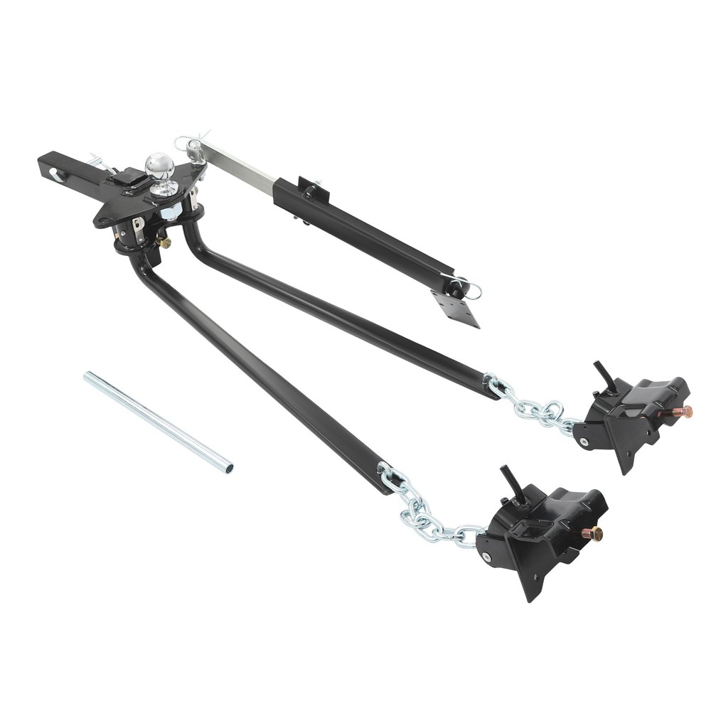 Black Weight Distribution Hitch 1000 Lbs Capacity For 7" Trailer Frame W/ Tools